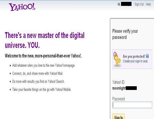 yahoo password change screenshot 2