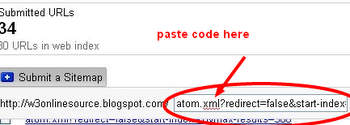 Submit blogspot sitemap to Google