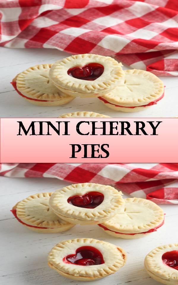 Mini Cherry Pies are beautiful and delicious – perfect for any occasion and you can use any filling that your heart desires! Traditionally, cherry pie is made with tart cherries rather than sweet cherries, it gives just the perfect sweetness of the crust with the tart filling- its incredible.