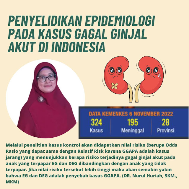 Penyelidikan epidemiologi pada kasus gagal ginjal akut di Indonesia