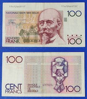 B6 BELGIUM 100 FRANCS OLD ISSUE XF (1982-1994)(P-142a(4)) 