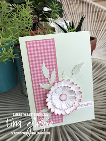 scissorspapercard, Stampin' Up!, CASEing The Catty, Timeless Tulips, Peaceful Moments, Poppy Moments Dies, Daisy Punch, In Colour DSP