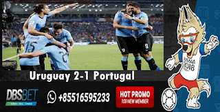 uruguay 2-1 portugal piala dunia 01 juli 2018