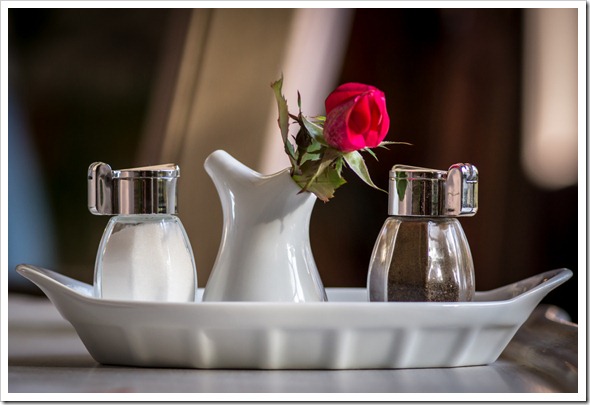 Classic decoration of salt and pepper holder