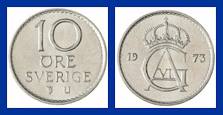 S9 SWEDEN 10 ORE COIN UNC (1976-1984) 