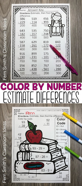 Click Here to Download this 3rd Grade Math Estimate Differences Printables Resource to Use in Your Classroom Today!