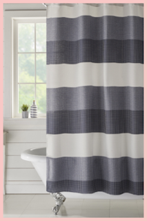 13 Fullbeauty Home Decor - BH Studio Colorblock Waffle Shower Curtain - Buddy Blog Ideas