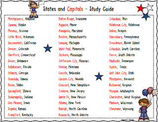  Free States and Capital Sheet