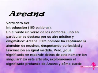 significado del nombre Arcana