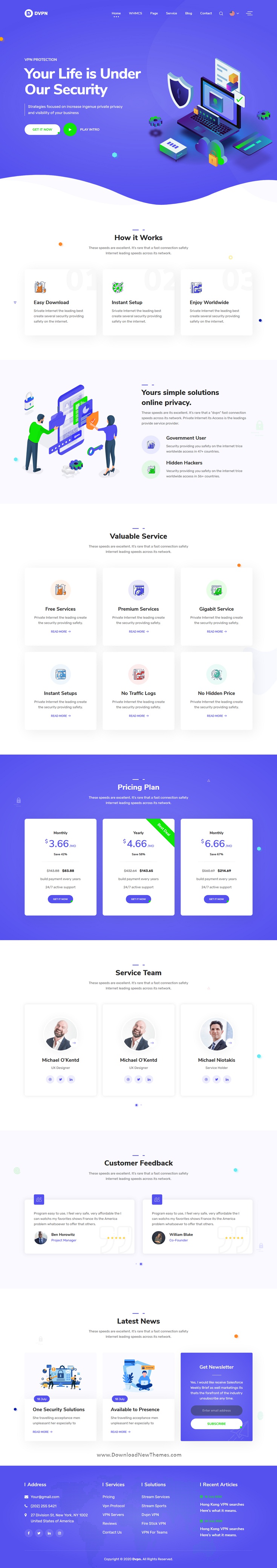 VPN and Cloud Service HTML Template