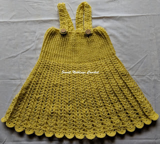 Sweet Nothings Crochet pattern blog, paid pattern for a girls pinafore, photo of full pinafore