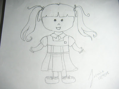 Cartoon Girl on Blessed Memories     My  2 Chij Katong Cartoon Girl