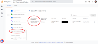 Search Console Association in Google Analytics