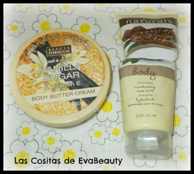 Manteca corporal Beauty Formulas y Exfoliante corporal chocolate Avon terminados empties