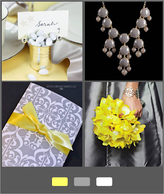 Grey and Yellow Wedding Design