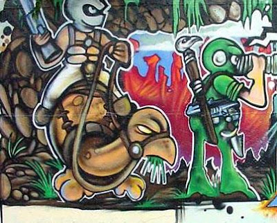 Graffiti Character on The Street