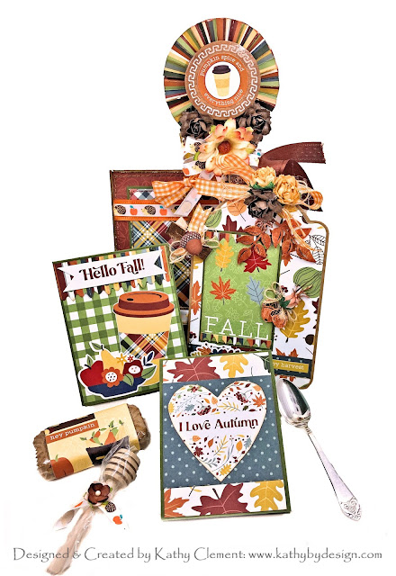 Welcome Fall Loaded Pocket Card by Kathy Clement for Really Reasonable Ribbon