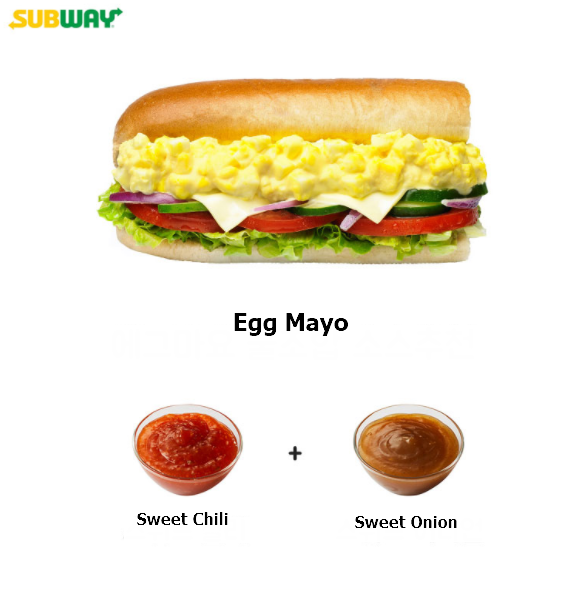 Best Combination of 8 Popular subway sandwich in korea / sandwich Type & Sauce & Topping