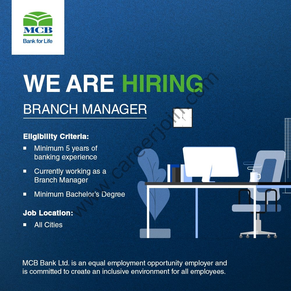 MCB Bank Ltd Jobs June 2021