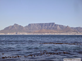 Cidade do Cabo e Table Mountain vistas da Robben Island