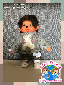kiki monchhichi easter handmade fait main clothes pull tricot poupée