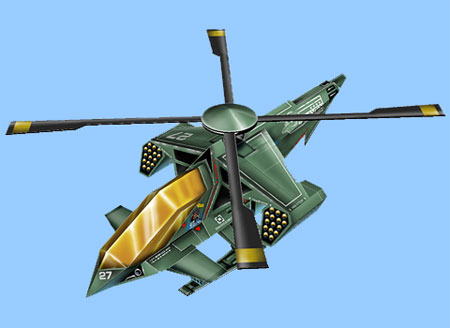 Raven 4 Helicopter Papercraft