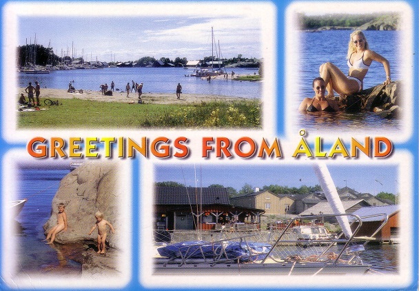 Old Postcard From Aland Limited Edition Stamps Collection
