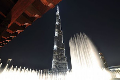 burj dubai lake dancing fountain