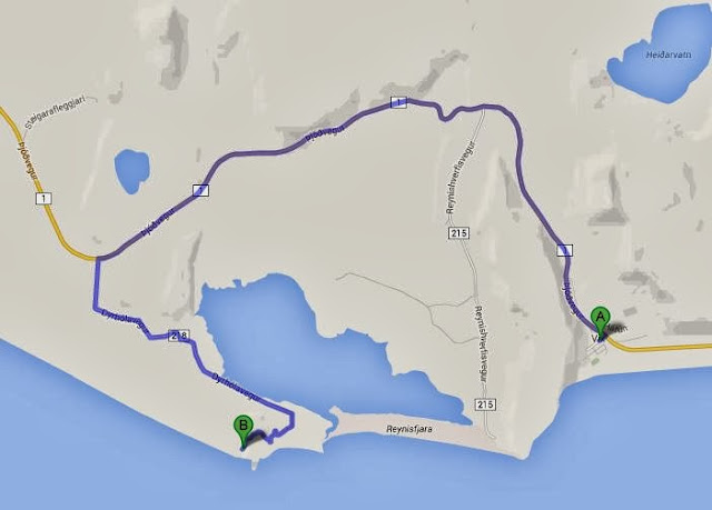 map Dyrholaey Nature Preserve Vik Iceland