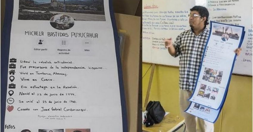 Profesor enseña historia del Perú con perfiles de Facebook a sus alumnos en Ica