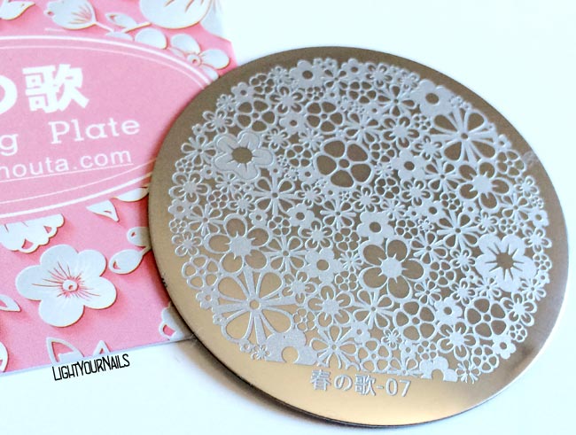 Harunouta 07 flowers stamping plate at Bornprettystore