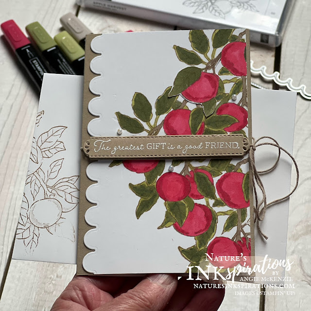 Apple Harvest Tri-Fold Card (Card with Envelope) | Nature's INKspirations by Angie McKenzie