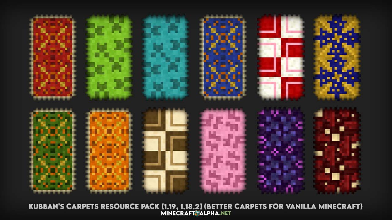 Kubban's Carpets Resource Pack [1.19, 1.18.2] (Better Carpets for Vanilla Minecraft)