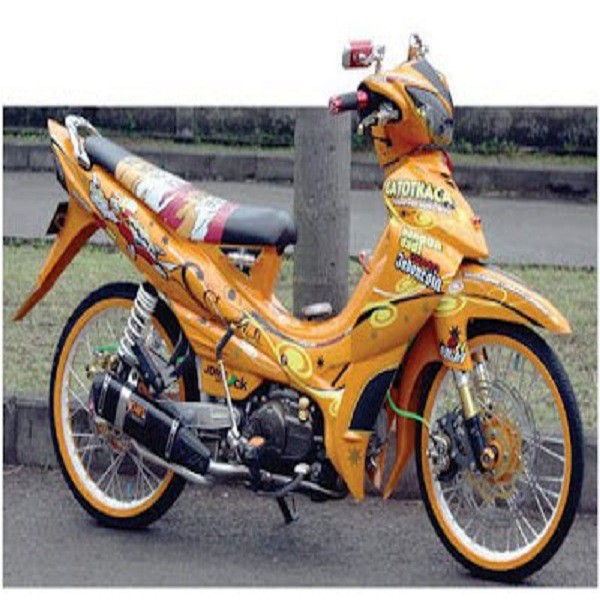 Foto modif jupiter z standar burhan ala road race airbrush 