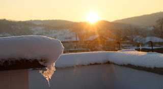 An arty shot of the sun set