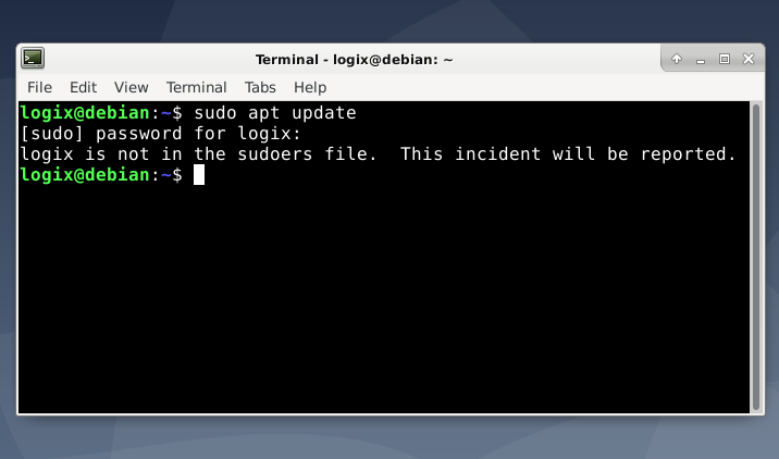 Fix Username Is Not In The Sudoers File This Incident Will