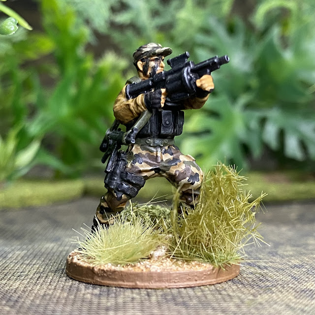 28mm Special Forces miniatures for Predator (1987): Jorge 'Poncho" Ramirez, Richard Chaves