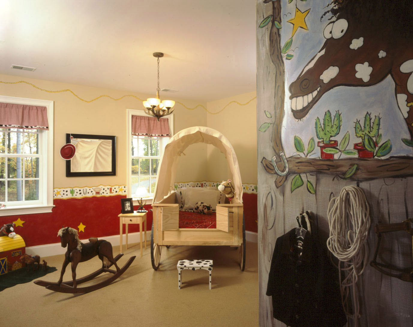 this cowboy room was illustrated and designed by childrens room ...