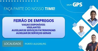 Feirão de Empregos em Porto Alegre oferta de vagas para Vigilantes, Serviços Gerais e outras