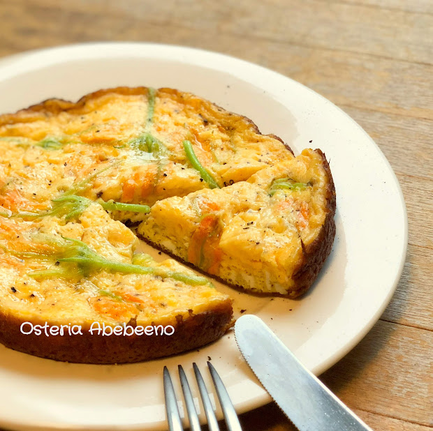 Frittata Con I Fiori Di Zucca 花ズッキーニのフリッタータ Osteria Abebeeno