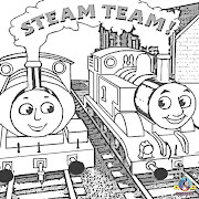 Thomas the tank engine Percy the train are part of the Sodor steam team in . (tank engine percy and thomas the train friends coloring pages online free printables for children)