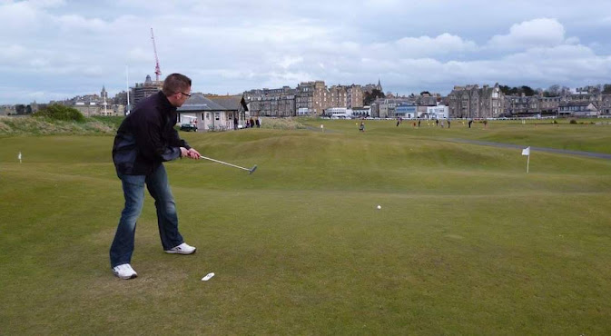 Playing The Himalayas course at the St Andrews Ladies' Putting Club 2012