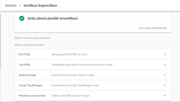 pemasangan google search console