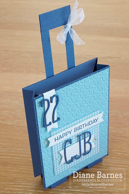 Handmade 3d interactive fun fold suitcase card designed by Di Barnes - made with Stampin Up Alphabet A La Mode dies, Basics embossing folder and Artistically Inked stamp set. #colourmehappy - stampinupcards - cardmaking - fancyfoldcards - Stampinupaustralia