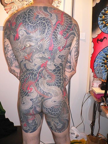 japanese back tattoo. Japanese Dragon Tattoo Style