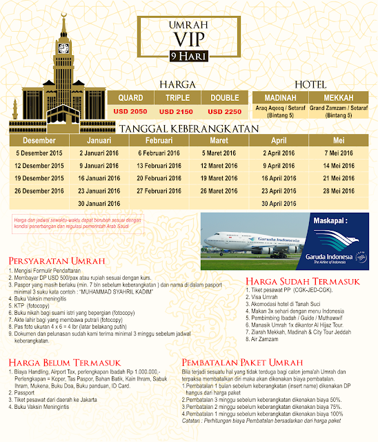 Biaya Paket Umroh VIP 2016 - Travel Umroh Alhijaz Indowisata Jakarta Timur
