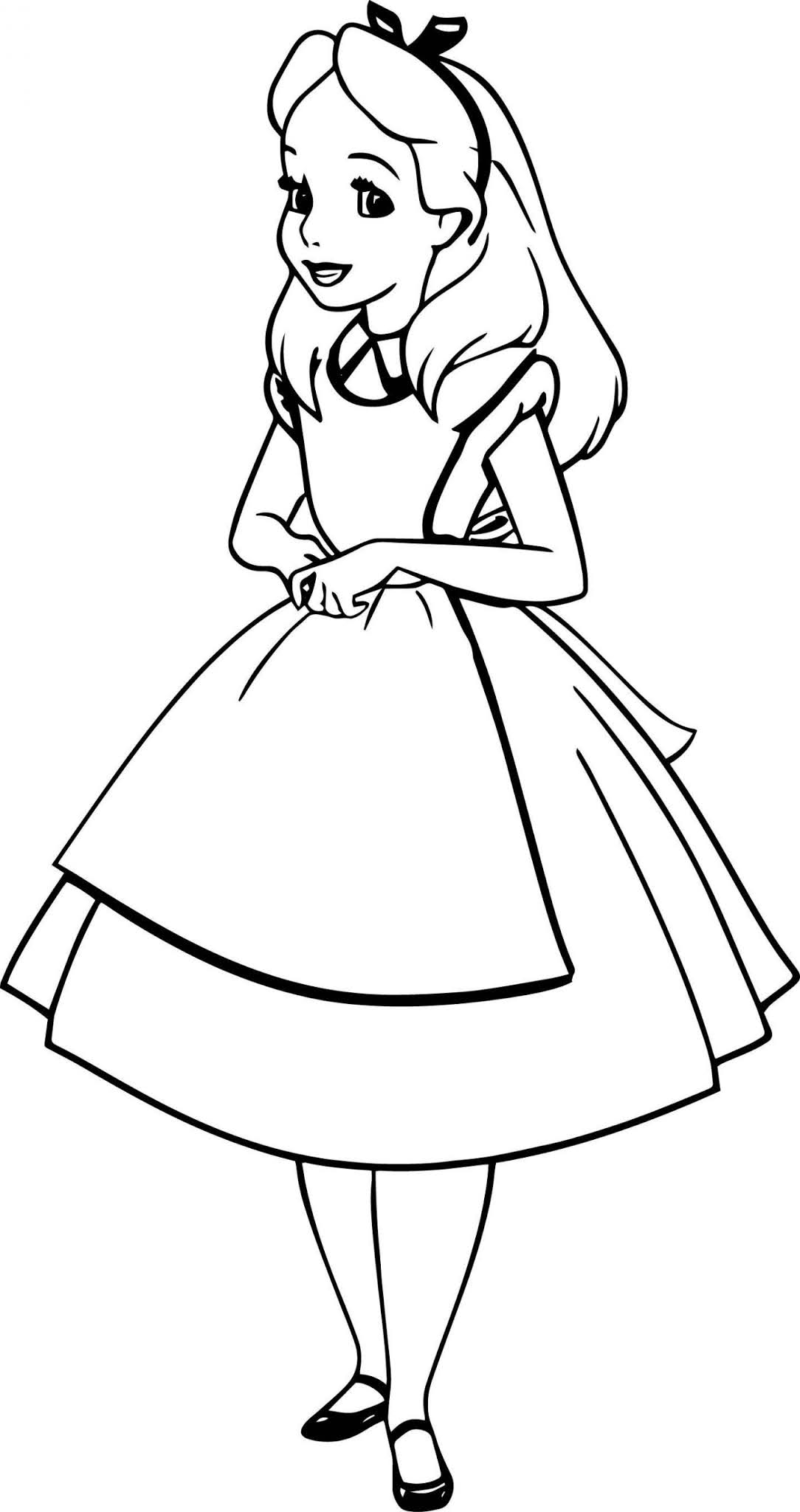 Alice In Wonderland Coloring Pages For