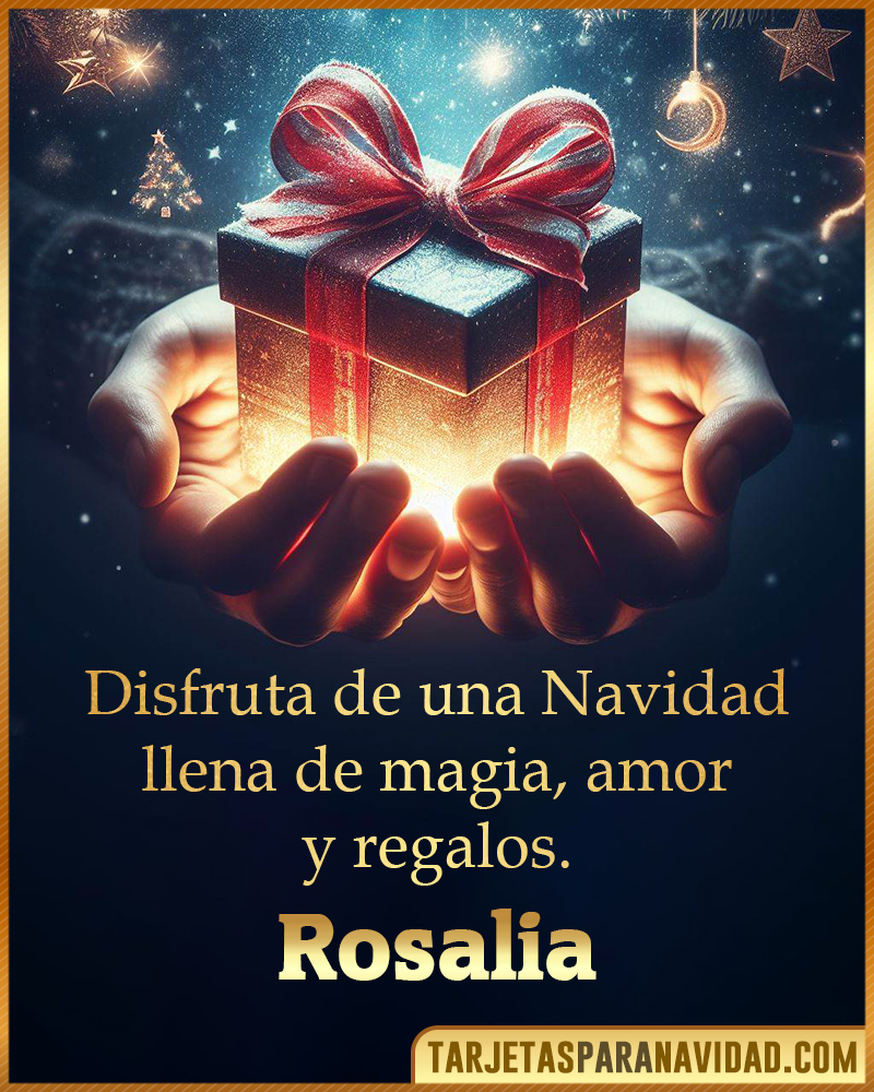 Tarjetas de Feliz Navidad Rosalia