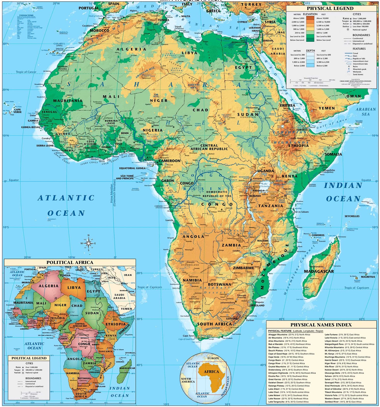 topographic map of africa with labels Map Of Africa Topographic Map Of Africa With Labels topographic map of africa with labels