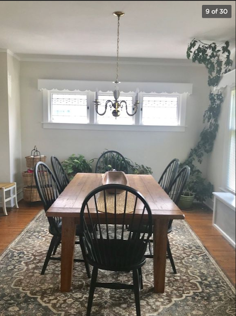 dining room view showing three short windows - Sears Ivanhoe 200 • 305 S. Wilbur Avenue, Sayre, Pennsylvania